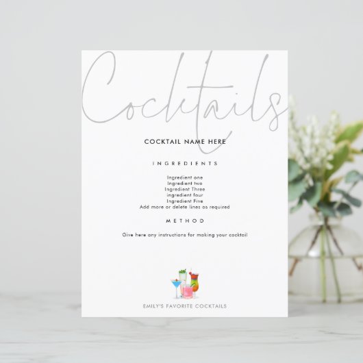 Cocktail Recipe voor Multomap Page Future Mrs. (Staand voorkant)