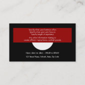 Cocktail restaurant mixoloog zwarte rood visitekaartje (Achterkant)