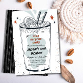 Cocktail retro drink thema 30e verrassing Verjaard Kaart