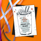 Cocktail retro drink thema 40e verrassing Verjaard Kaart