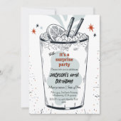 Cocktail retro drink thema 60e verrassing Verjaard Kaart (Voorkant)