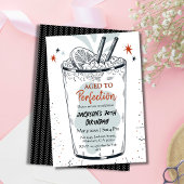 Cocktail retro drink thema eenvoudige 70ste verjaa kaart