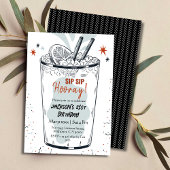 Cocktail retro drink thema stijlvolle 21e verjaard kaart