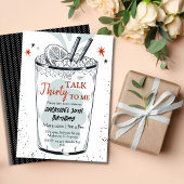 Cocktail retro drink thema stijlvolle 30e verjaard kaart