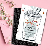 Cocktail retro drink thema stijlvolle 30e verjaard kaart