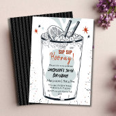 Cocktail retro drink thema stijlvolle 30e verjaard kaart