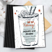 Cocktail retro drink thema stijlvolle 40e verjaard kaart