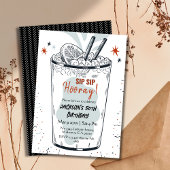 Cocktail retro drink thema stijlvolle 50ste verjaa kaart