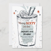 Cocktail retro drink thema stijlvolle 60ste verjaa kaart (Voorkant)