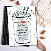 Cocktail retro drink thema stijlvolle 60ste verjaa kaart