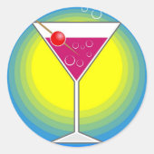 cocktail ronde sticker (Voorkant)