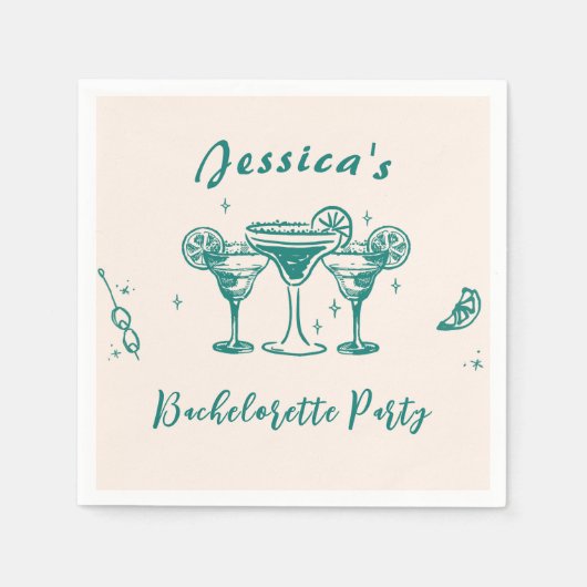 Cocktail script bachelorette Party Servet (Voorkant)