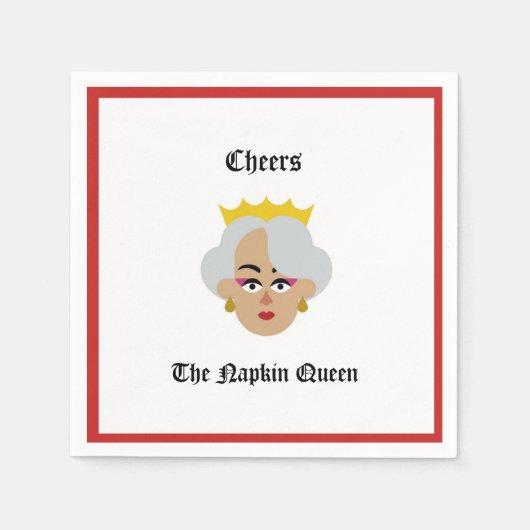 Cocktail servet Cheers van de Napkin Queen (Voorkant)