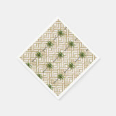 Cocktail servet goud met palmbomen (Hoek)