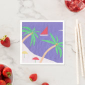 Cocktail servet met een helder strandontwerp (Insitu)