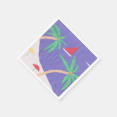 Cocktail servet met een helder strandontwerp (Hoek)