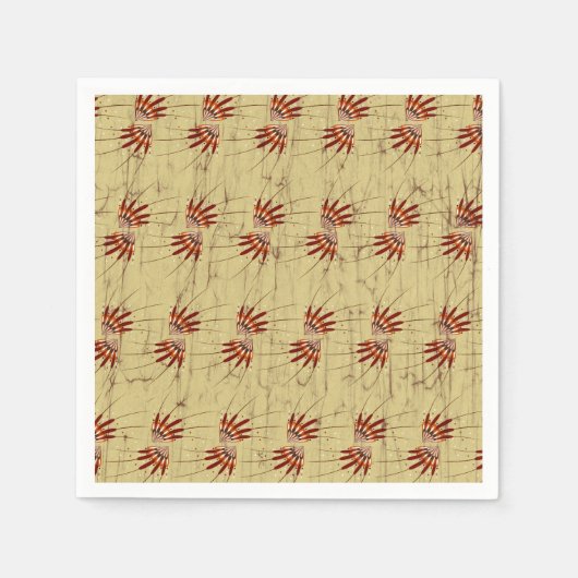 Cocktail servet met stof patroon ontwerp (Voorkant)