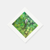 Cocktail servet met vogel (Hoek)