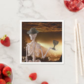 Cocktail servetten, "Indy" Botten Halloween skelet Servet (Insitu)