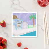 Cocktail servetten met een Caribisch ontwerp (Insitu)