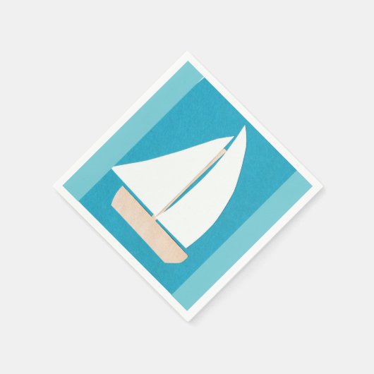 Cocktail servetten met Sailboat Design (Hoek)
