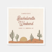 Cocktail servetten voor woestijn vrijgezellenfeest (Voorkant)