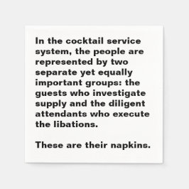 Cocktail Service System Crime Show Cocktail Servet