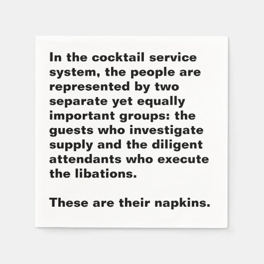 Cocktail Service System Crime Show Cocktail Servet (Voorkant)