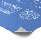 Cocktail Shaker 1934 Patent Art Blueprint Poster (Hoek)