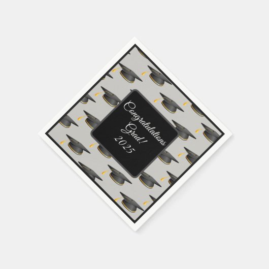 Cocktail Size-Graduation Cap servetten (Hoek)