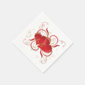 Cocktail Size Paper Napkins-Valentijn Hearts Servetten (Hoek)