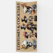 Cocktail skeletten dansen formele smoking Hallowee Spandoek (Verticaal)