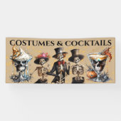 Cocktail skeletten dansen formele smoking Hallowee Spandoek (Horizontaal)