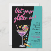 Cocktail Snoep Carnaval Verjaardag Bachelorette Pl Kaart (Voorkant)