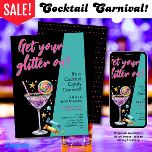 Cocktail Snoep Carnaval Verjaardag Bachelorette Pl Kaart