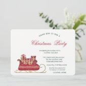 Cocktail Snowflakes Red Kerstfeest Corporate Kaart (Staand voorkant)