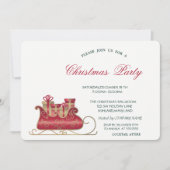 Cocktail Snowflakes Red Kerstfeest Corporate Kaart (Voorkant)