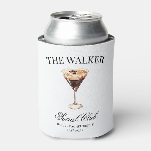 Cocktail Social Club Espresso Martini Bachelorette Blikjeskoeler (Blikje Voorkant)