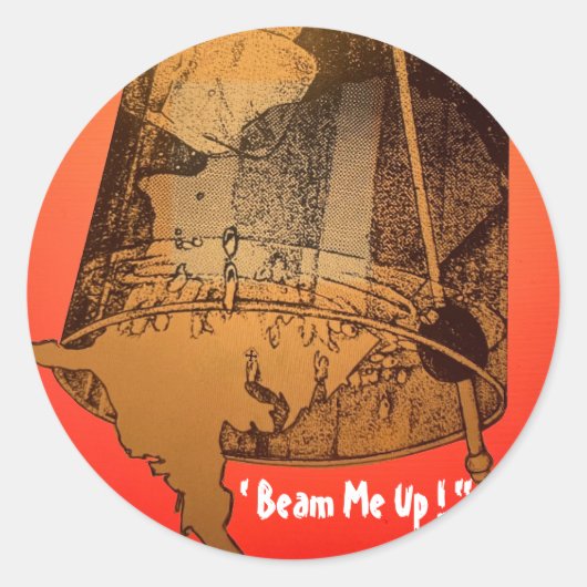 Cocktail Stickers "Beam me up" (Voorkant)