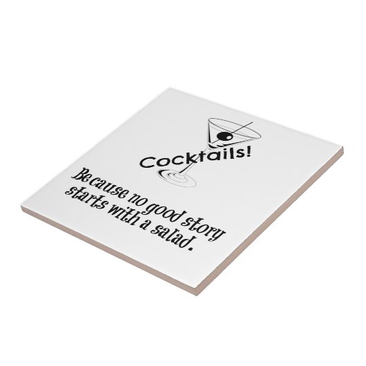 Cocktail Story Tegeltje (Zijkant)