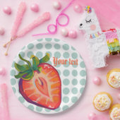 cocktail, Strawberry Papieren Bordje (Feest)