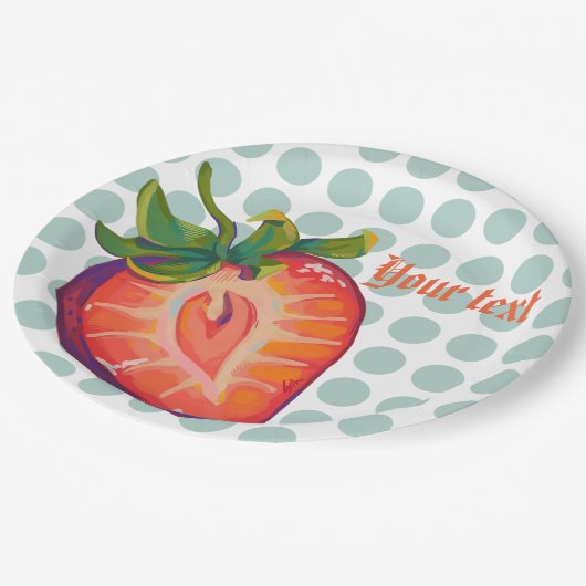 cocktail, Strawberry Papieren Bordje (Gekanteld)