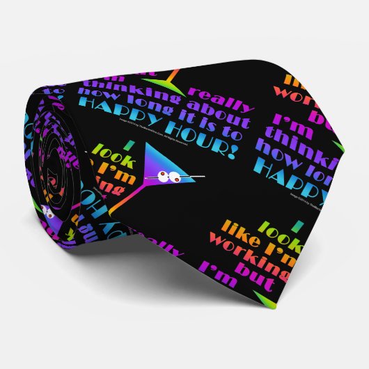 Cocktail-Stropdassen - Hoe lang duurt het nog? Stropdas (Opgerold)