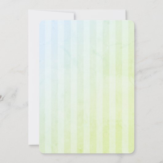 Cocktail Summer Striped Vrijgezellenfeest Kaart (Achterkant)