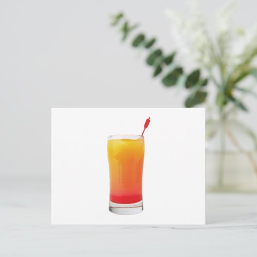 Cocktail Tequila Sunrise Briefkaart (Staand voorkant)