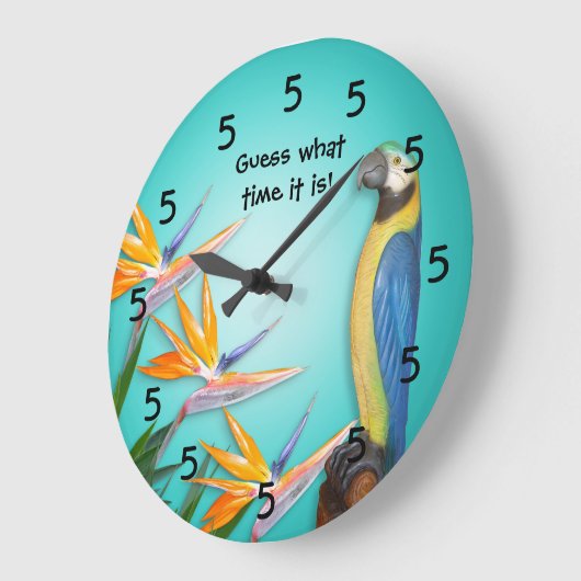 Cocktail time clock grote klok (Hoek)