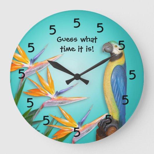 Cocktail time clock grote klok (Voorkant)