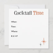 Cocktail Time Invitation Kaart (Achterkant)