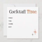 Cocktail Time Invitation - Stripes Kaart (Achterkant)