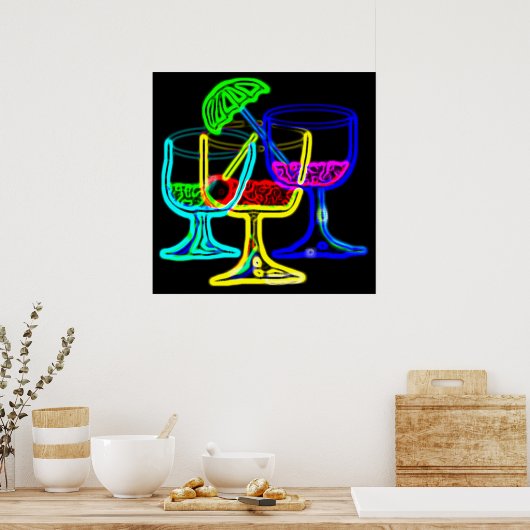 Cocktail Time. Poster (Keuken)